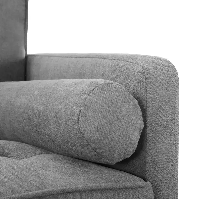 MAYEERTY 65 Modern Loveseat Sofa with Removable Back Cushions & 2 Bolster Pillows, Solid Wood Legs Couch