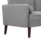 MAYEERTY 65 Modern Loveseat Sofa with Removable Back Cushions & 2 Bolster Pillows, Solid Wood Legs Couch