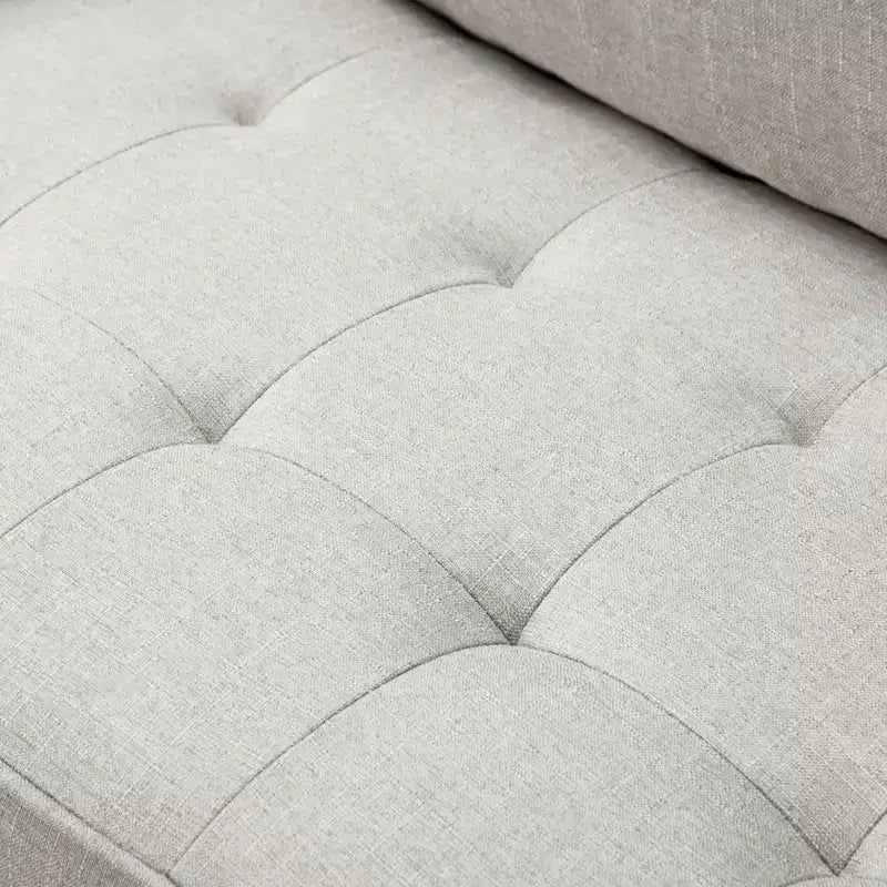 MAYEERTY 65 Modern Loveseat Sofa with Removable Back Cushions & 2 Bolster Pillows, Solid Wood Legs Couch