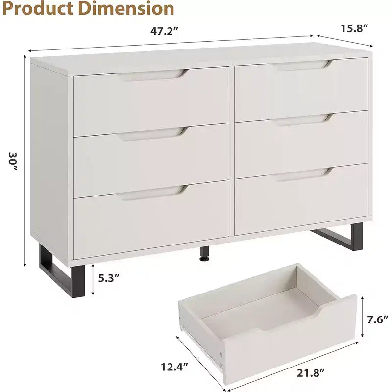 Vertical Drawer Cabinet with Storage, Dresser for Bedroom, Wooden Storage for Hallway, Entryway
