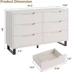 Vertical Drawer Cabinet with Storage, Dresser for Bedroom, Wooden Storage for Hallway, Entryway