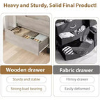 Vertical Drawer Cabinet with Storage, Dresser for Bedroom, Wooden Storage for Hallway, Entryway