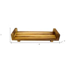 HomeRoots 29W Natural Teak Bath Tray and Seat with Handles