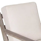 Sedia Royal Hampton in legno di mango lavorata a mano con seduta imbottita e gambe angolate