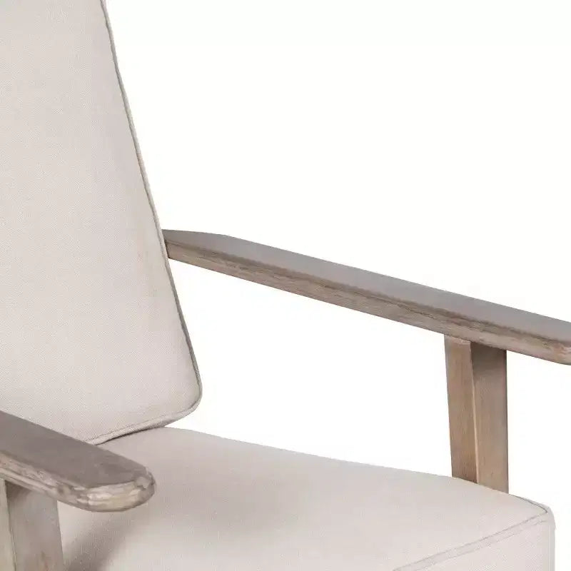 Sedia Royal Hampton in legno di mango lavorata a mano con seduta imbottita e gambe angolate