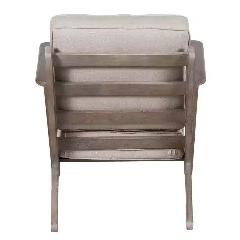 Sedia Royal Hampton in legno di mango lavorata a mano con seduta imbottita e gambe angolate