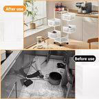 GustoWave Carrello per scaffali da cucina girevole a 5 ripiani