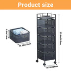 GustoWave Carrello per scaffali da cucina girevole a 5 ripiani