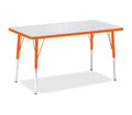 Jonti-Craft Berries Adult Height Color Edge Rectangle Table (24 x 36) in Orange