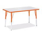 Jonti-Craft Berries Adult Height Color Edge Rectangle Table (24 x 36) in Orange