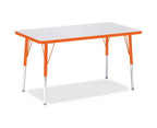 Jonti-Craft Berries Adult Height Color Edge Rectangle Table (24 x 36) in Orange
