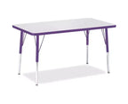 Jonti-Craft Berries Tavolo rettangolare con bordo colorato altezza adulto (61 x 91 cm) in viola