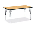 Tavolo rettangolare Jonti-Craft Berries con piano colorato altezza adulto (24 x 48) in nero