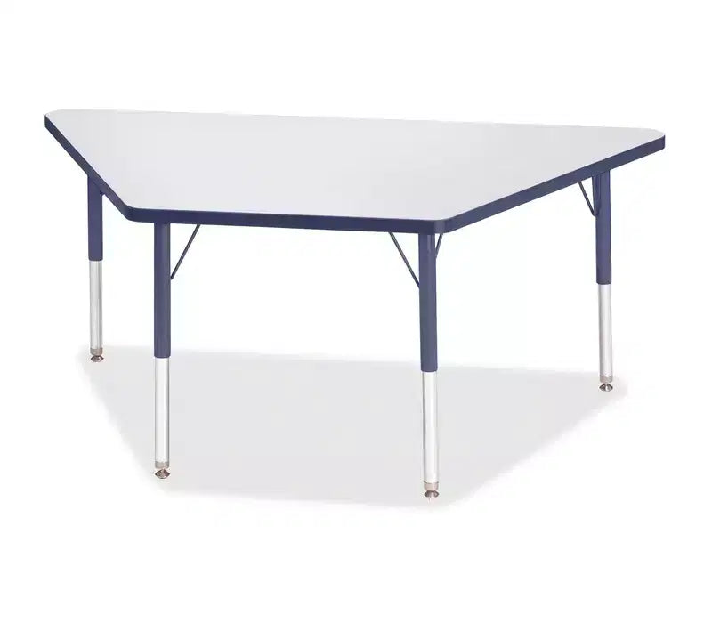 Jonti-Craft Berries Elementary Height Prism Edge Trapezoid Table 30 x 60 in Blue