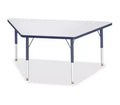 Jonti-Craft Berries Elementary Height Prism Edge Trapezoid Table 30 x 60 in Blue