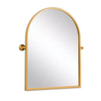 MAYEERTY Gold Metal Frame Right-Angle Arched Wall Mounted Accent Mirror 36 x 24 x 2