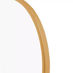 MAYEERTY Gold Metal Frame Right-Angle Arched Wall Mounted Accent Mirror 36 x 24 x 2