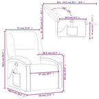 vidaXL Black Massage Recliner Chair - Adjustable Backrest & Footrest for Ultimate Relaxation