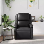 vidaXL Black Massage Recliner Chair - Adjustable Backrest & Footrest for Ultimate Relaxation