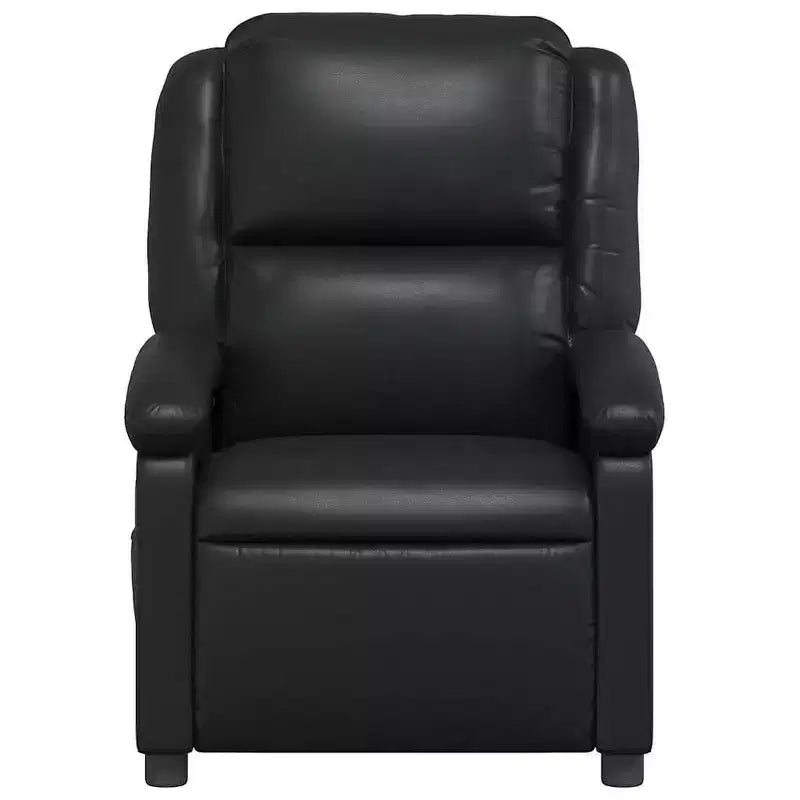 vidaXL Black Massage Recliner Chair - Adjustable Backrest & Footrest for Ultimate Relaxation