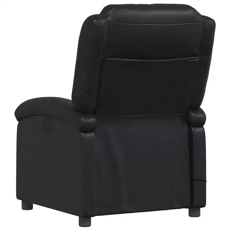 vidaXL Black Massage Recliner Chair - Adjustable Backrest & Footrest for Ultimate Relaxation