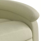 vidaXL Recliner Chair Wingback Reclining Sofa Seating Furniture Real Leather - Cream Manual Push Back No Massage