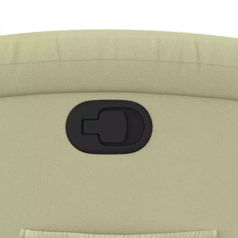 vidaXL Recliner Chair Wingback Reclining Sofa Seating Furniture Real Leather - Cream Manual Push Back No Massage