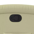 vidaXL Recliner Chair Wingback Reclining Sofa Seating Furniture Real Leather - Cream Manual Push Back No Massage