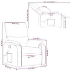 vidaXL Massage Recliner Chair Black Faux leather, metal, plywood Single