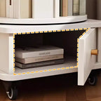 Chic Crate 6-Tier 360 Rotating Bookshelf with Wheels & Drawer, Space-Saving Bookcase for Bedroom & Home Office