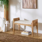 Hamburg Wood Bench - BCH3702 - Beige/Natural - Safavieh