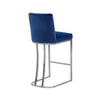 Meridian Furniture, Sgabello in velluto blu Heidi