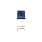 Meridian Furniture, Sgabello in velluto blu Heidi