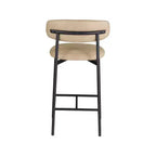 Meridian Furniture,Lupita Tan Vegan Leather Counter Stool, Set of 2