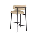 Meridian Furniture,Lupita Tan Vegan Leather Counter Stool, Set of 2