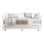 Twin Daybed with Trundle Bed, Heavy Duty Metal Twin Bed Frame with Pull Out Trundle