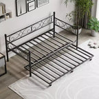 Divano letto singolo con letto estraibile, telaio in metallo resistente per letto singolo con letto estraibile