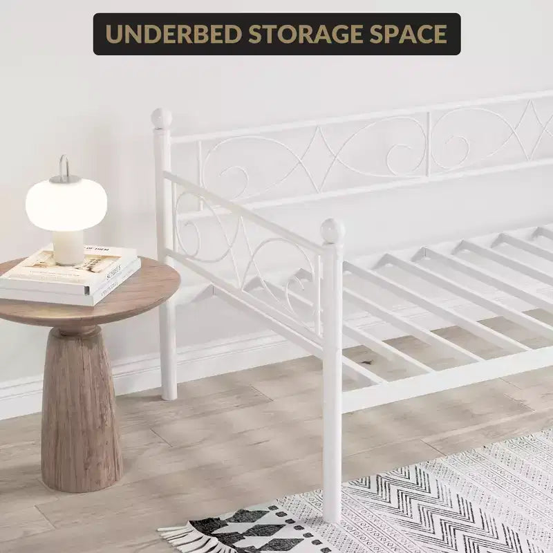 Divano letto singolo con letto estraibile, telaio in metallo resistente per letto singolo con letto estraibile