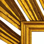 Storied Home Sunburst Rectangular Wall Mirror, Gold