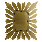 Storied Home Sunburst Rectangular Wall Mirror, Gold