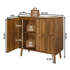 GDFStudio Nilah Farmhouse 31.50'' Paper Clip Storage Cabinet with 2 Doors and Adjustable Shelf