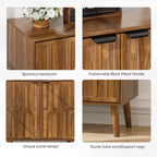 GDFStudio Nilah Farmhouse 31.50'' Paper Clip Storage Cabinet with 2 Doors and Adjustable Shelf