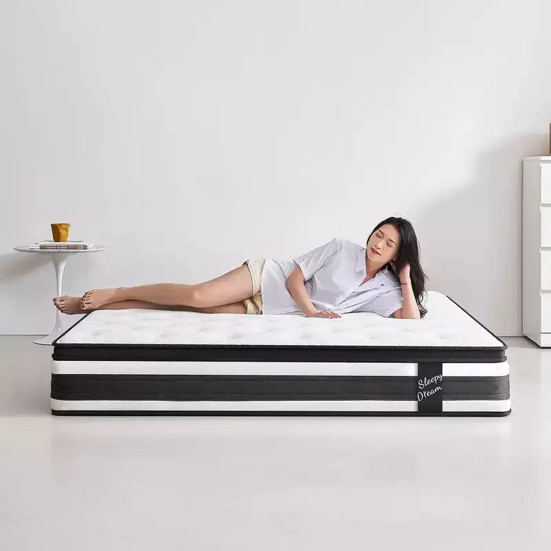 12 Inch King Size Breathable Cover Certipur-US Memory Foam Individual Pocket Spring Hybrid Mattress