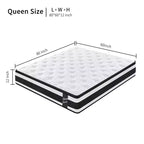 12 Inch King Size Breathable Cover Certipur-US Memory Foam Individual Pocket Spring Hybrid Mattress