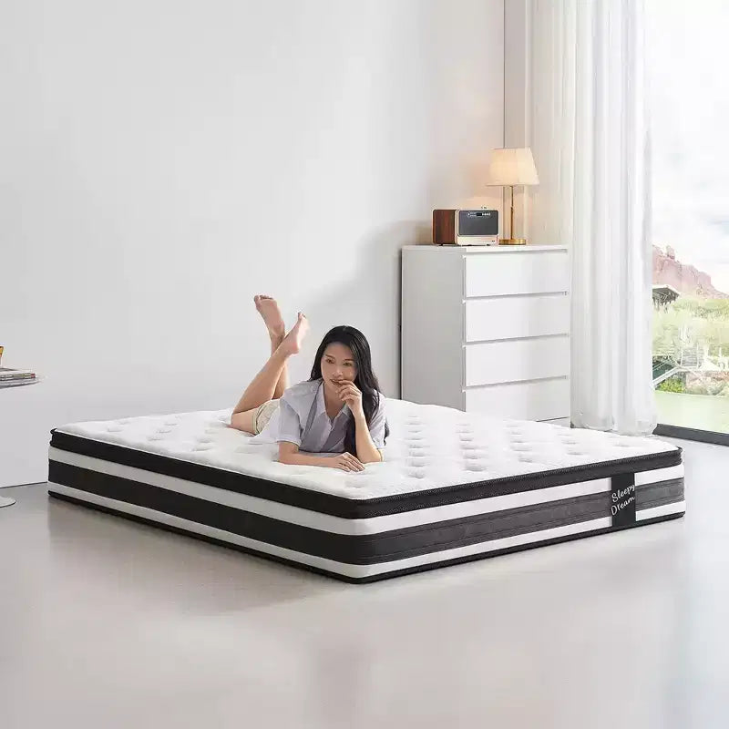 12 Inch King Size Breathable Cover Certipur-US Memory Foam Individual Pocket Spring Hybrid Mattress