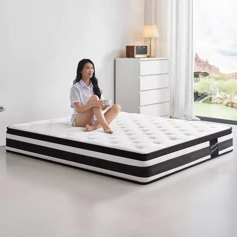 12 Inch King Size Breathable Cover Certipur-US Memory Foam Individual Pocket Spring Hybrid Mattress