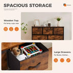 MAYEERTY Fabric Dresser Storage and Organization, Chest of Dresser
