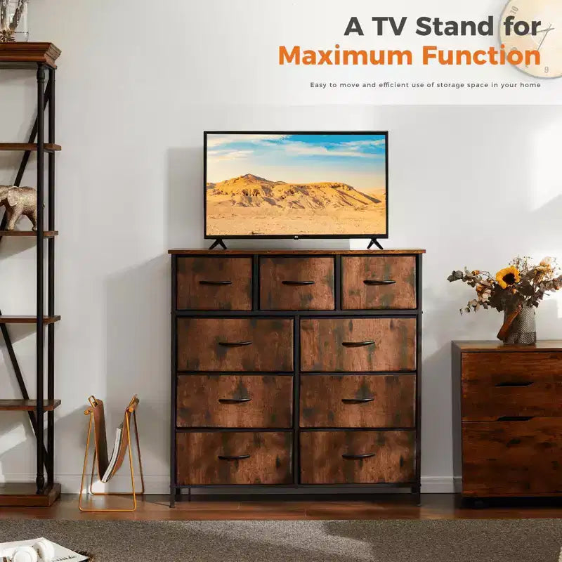 MAYEERTY Fabric Dresser Storage and Organization, Chest of Dresser
