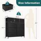 MAYEERTY Fabric Dresser Storage and Organization, Chest of Dresser