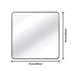 Black Metal Framed Square Bathroom Wall Mirror - Stylish & Durable